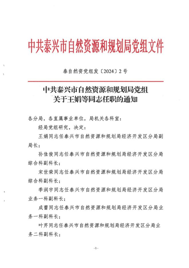 吉木萨尔县自然资源和规划局人事任命动态更新